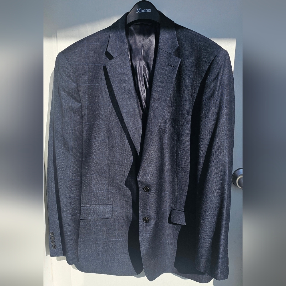 Lauren Ralph Lauren ,Hudson Bay Grey,Plaid  Wool Blazer,Sz.46R